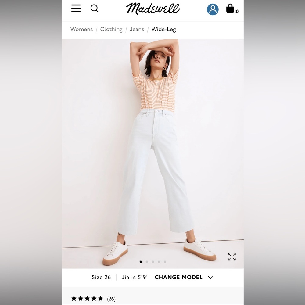 The Perfect Vintage Wide Leg Crop Jean in Bosworth Wash:Raw Hem Edition
Madewell